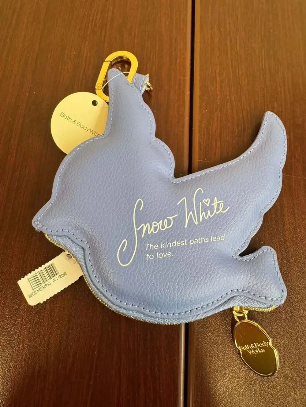 Bath & Body Works Disney Princess Snow White Blue Bird Coin Purse Keychain